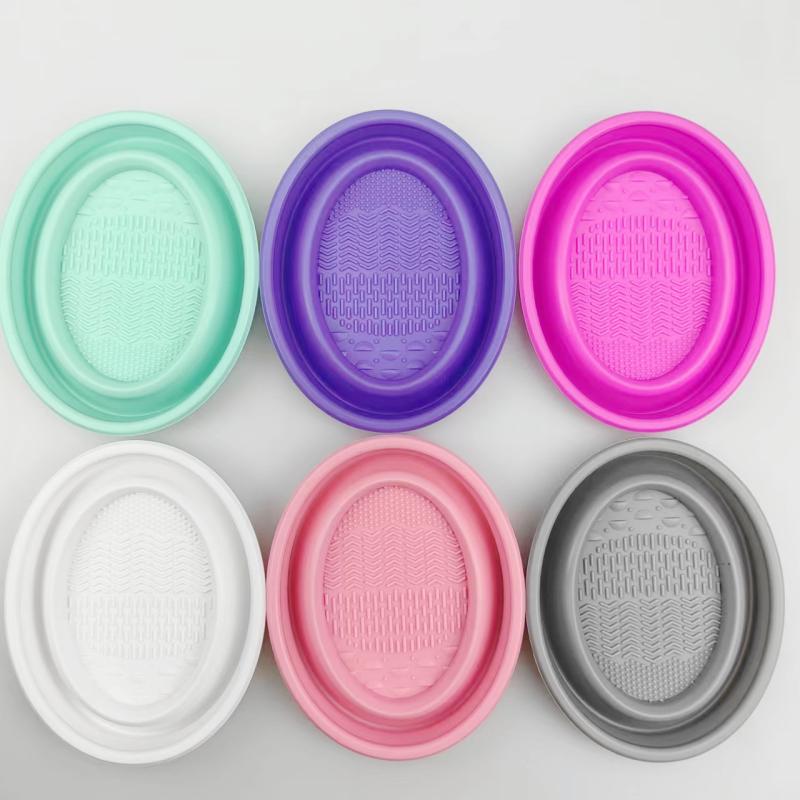 Beauty Makeup Kit - Folding Powder Puff Cleaning Bowl Eyeshadow