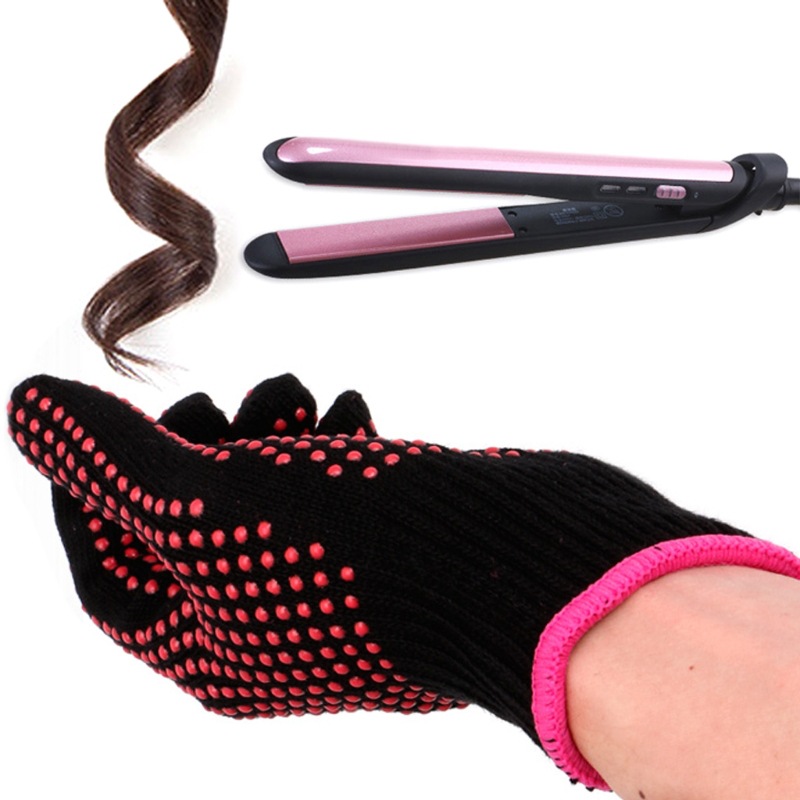 Hair Straightener - Heat Resistant Hair Styling Gloves Practical