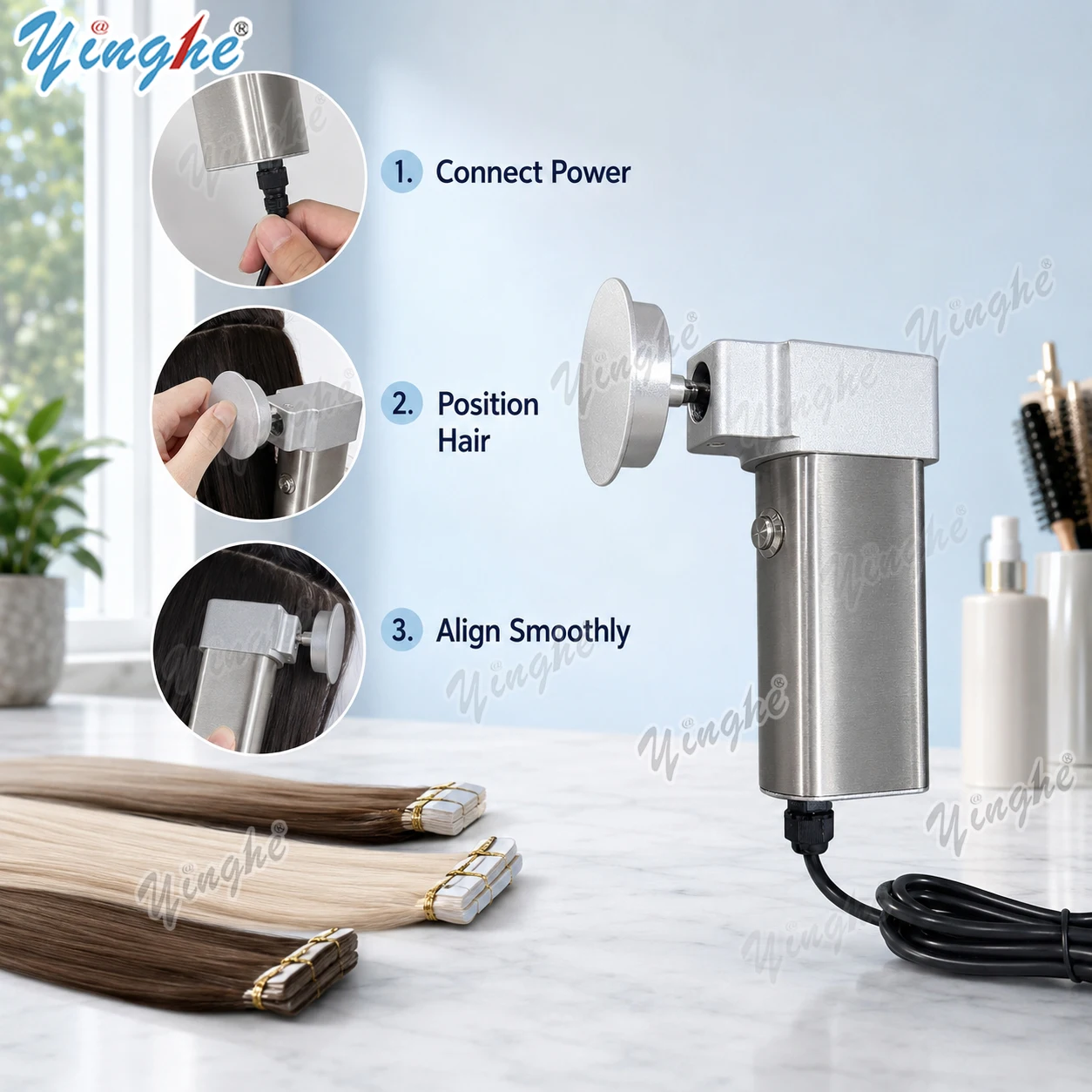 Hair Straightener - Professional Auto Hair Aligner for Salons,