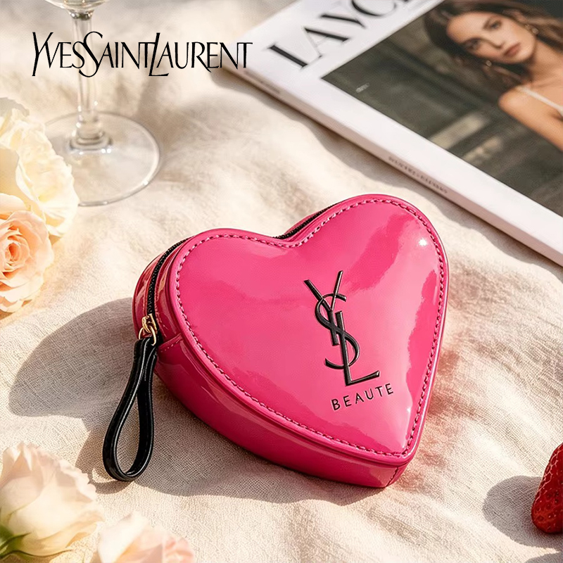 Ysl Beauty Makeup - YSL Blush Pink Heart Makeup Bag