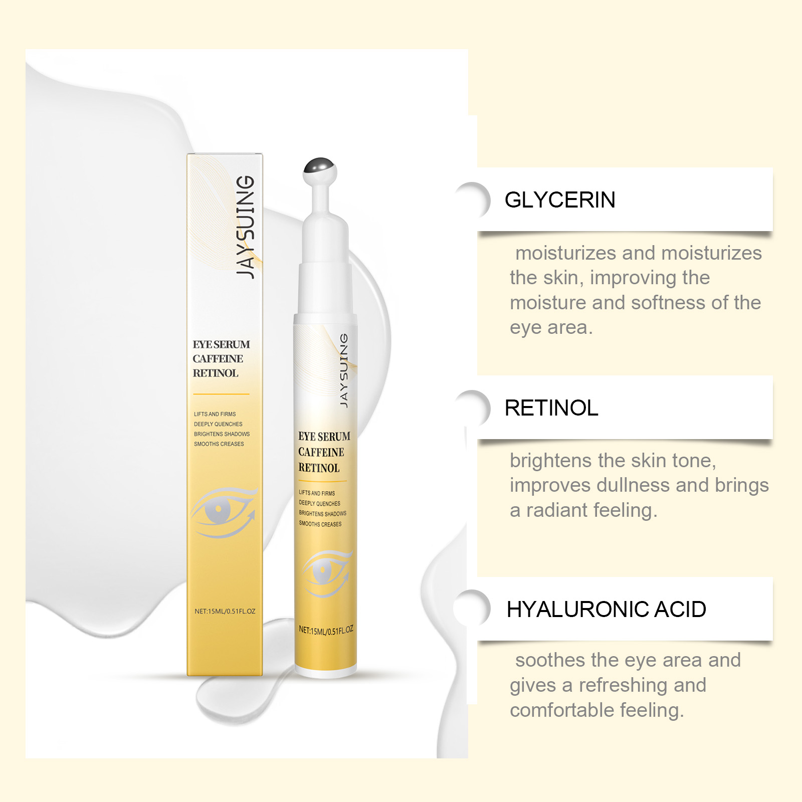Retinol Eye Serum Roller For D - The Ordinary Serum Hyaluronic Acid review and price