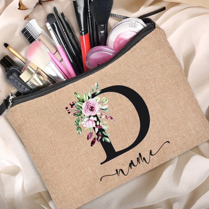 Linen Makeup Bag Customized Pe - Beauty Makeup Names review and price