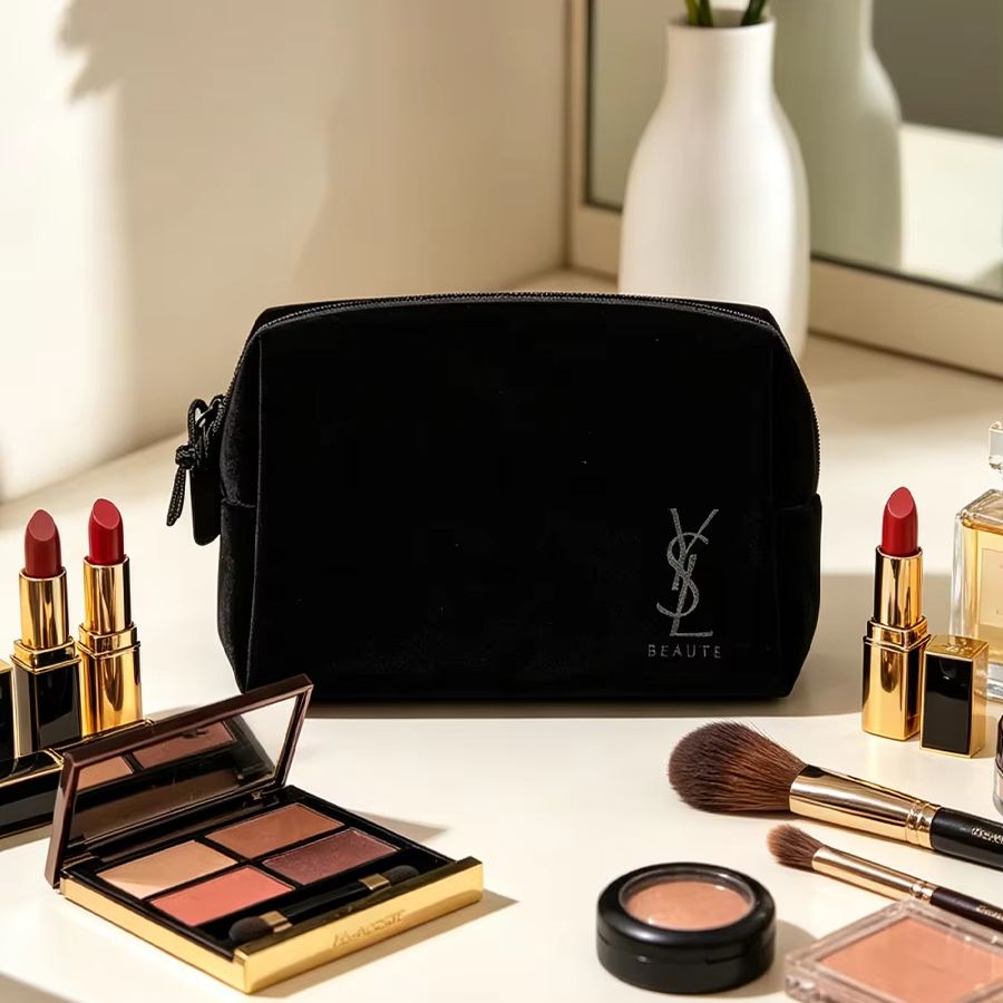 YSL’s Bag Black Printed Cosmet - Ysl Beauty Makeup Bag review and price