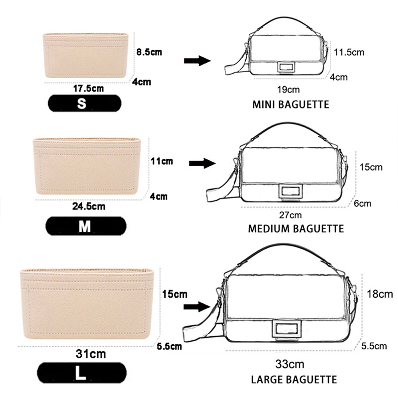 1PC Felt Insert Bag Organizer, - Ysl Beauty Makeup Bag review and price