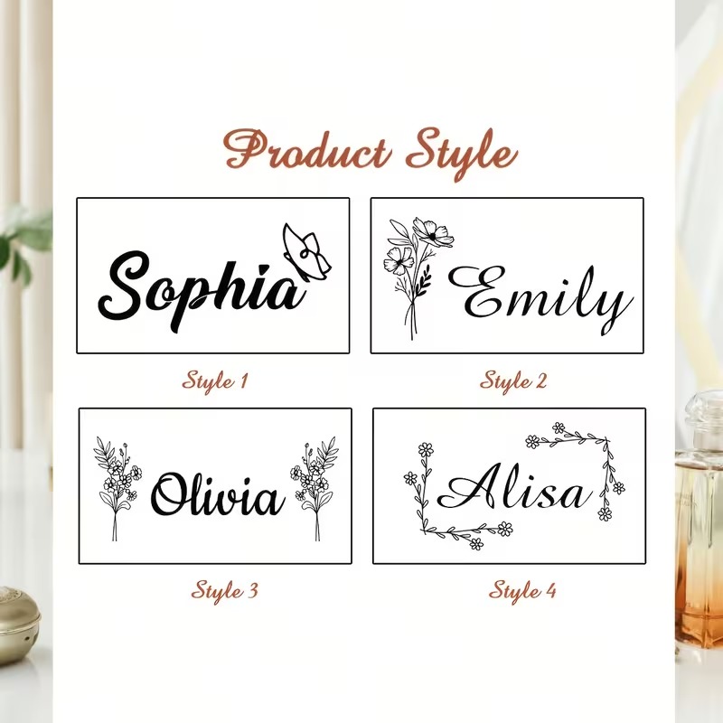 Custom Name Beige Light Luxury - Beauty Makeup Names review and price