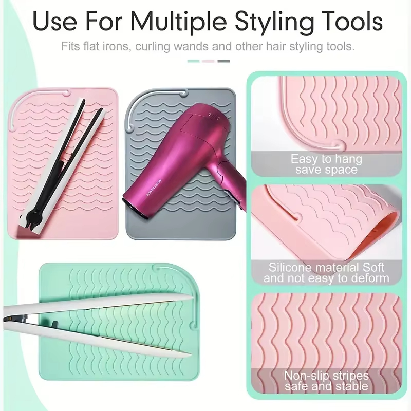 Silicone Heat Resistant Mat fo - Hair Straightener review and price