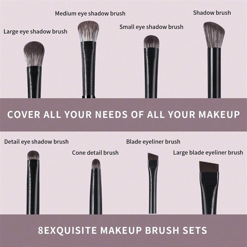 8pcs Eyes Makeup Brushes Set P - Beauty Makeup Kit review and price