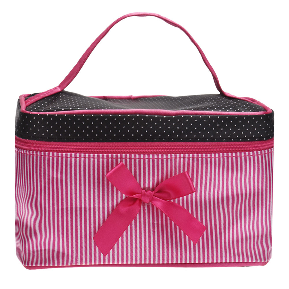 Women Travel Bow Stripe Make U - Ysl Beauty Makeup Bag review and price
