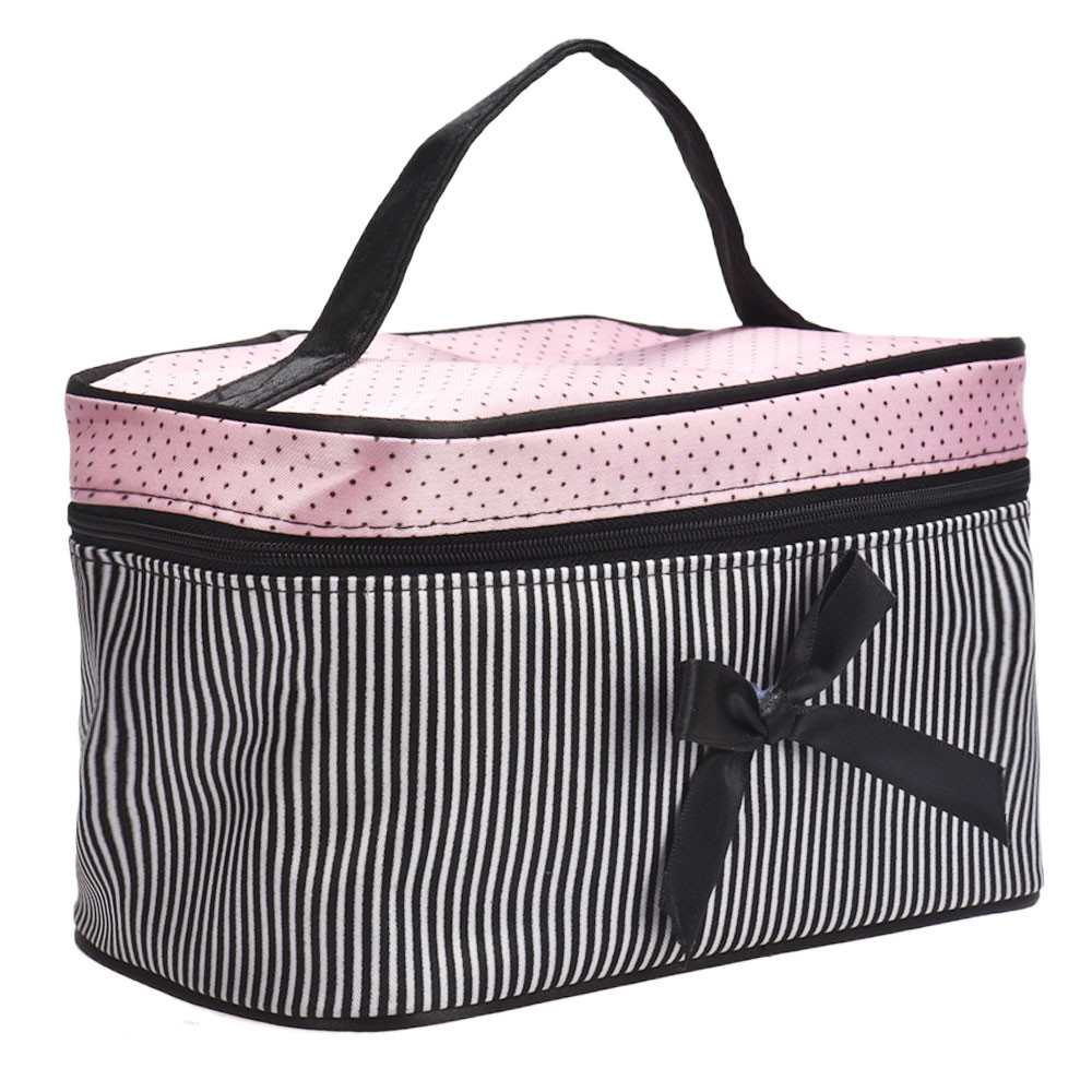 Women Travel Bow Stripe Make U - Ysl Beauty Makeup Bag review and price