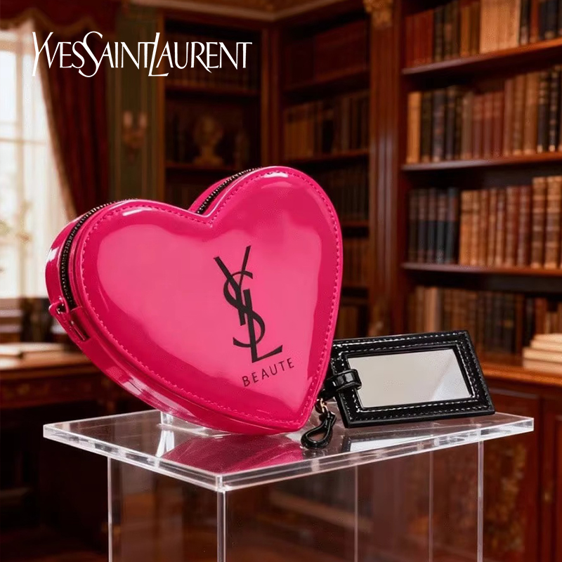 YSL Blush Pink Heart Makeup Ba - Ysl Beauty Makeup review and price